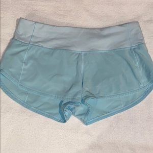 RARE Lululemon speed up short light blue size 4